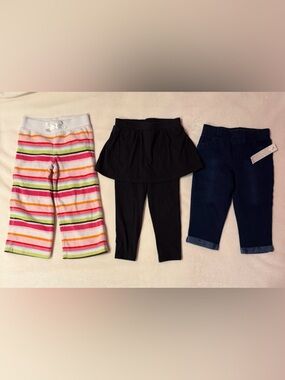 Set of Three Size 3t Pants By Jumping Beans